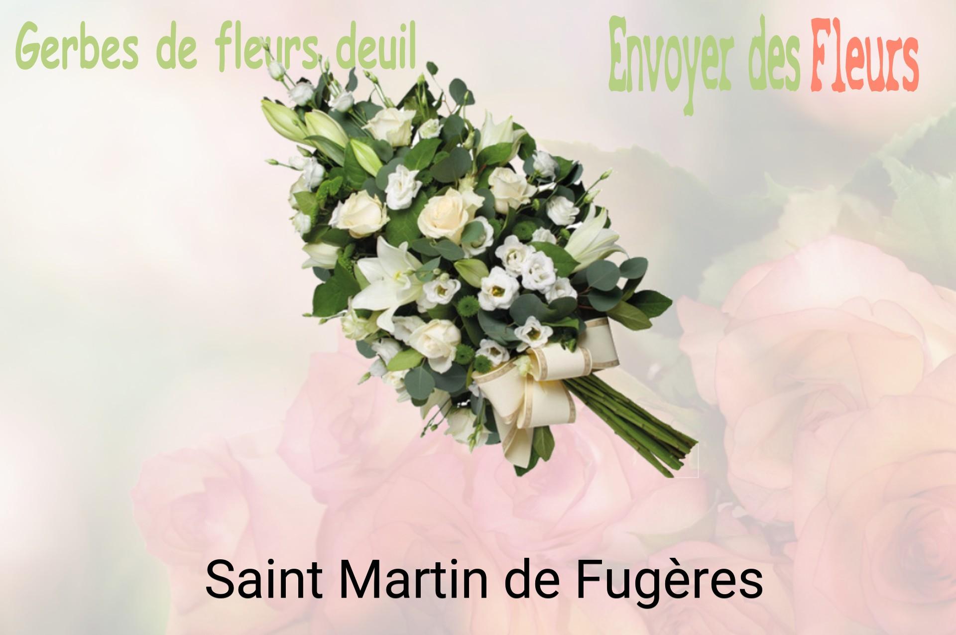 Gerbe de fleurs de deuil livrée à Saint-Martin-de-Fugères